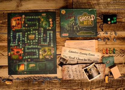 The Mystery Agency Ghost In The Attic: Solve Mystery and Escape Room Puzzle in a Box | 50+ Real-Life Physical Objects & Evidence | Fully Reusable | Age 14+ | 1-6+ Players | English