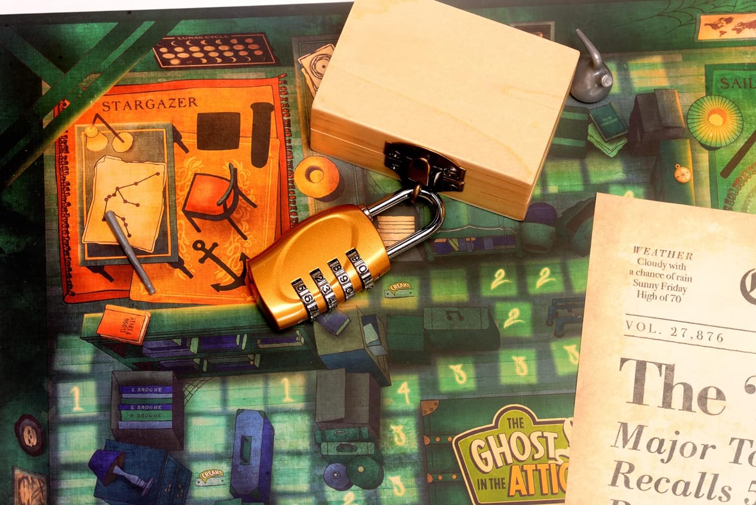 The Mystery Agency Ghost In The Attic: Solve Mystery and Escape Room Puzzle in a Box | 50+ Real-Life Physical Objects & Evidence | Fully Reusable | Age 14+ | 1-6+ Players | English