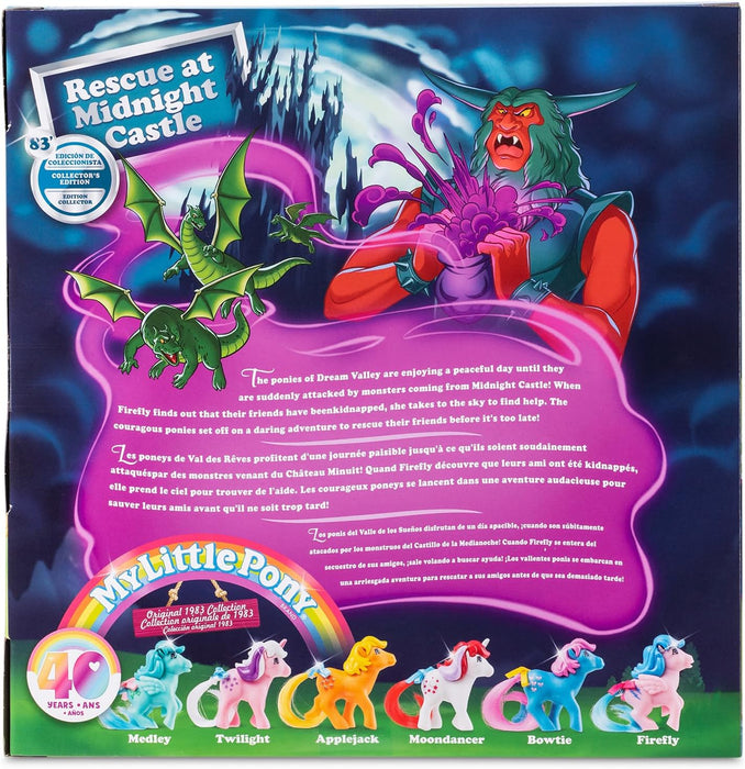 My Little Pony - Paquete de coleccionista de figuras de 40 aniversario, diversión básica, 35338, 6 personajes clásicos de pony en diseños retro originales, juego de regalo de juguete, juguetes de