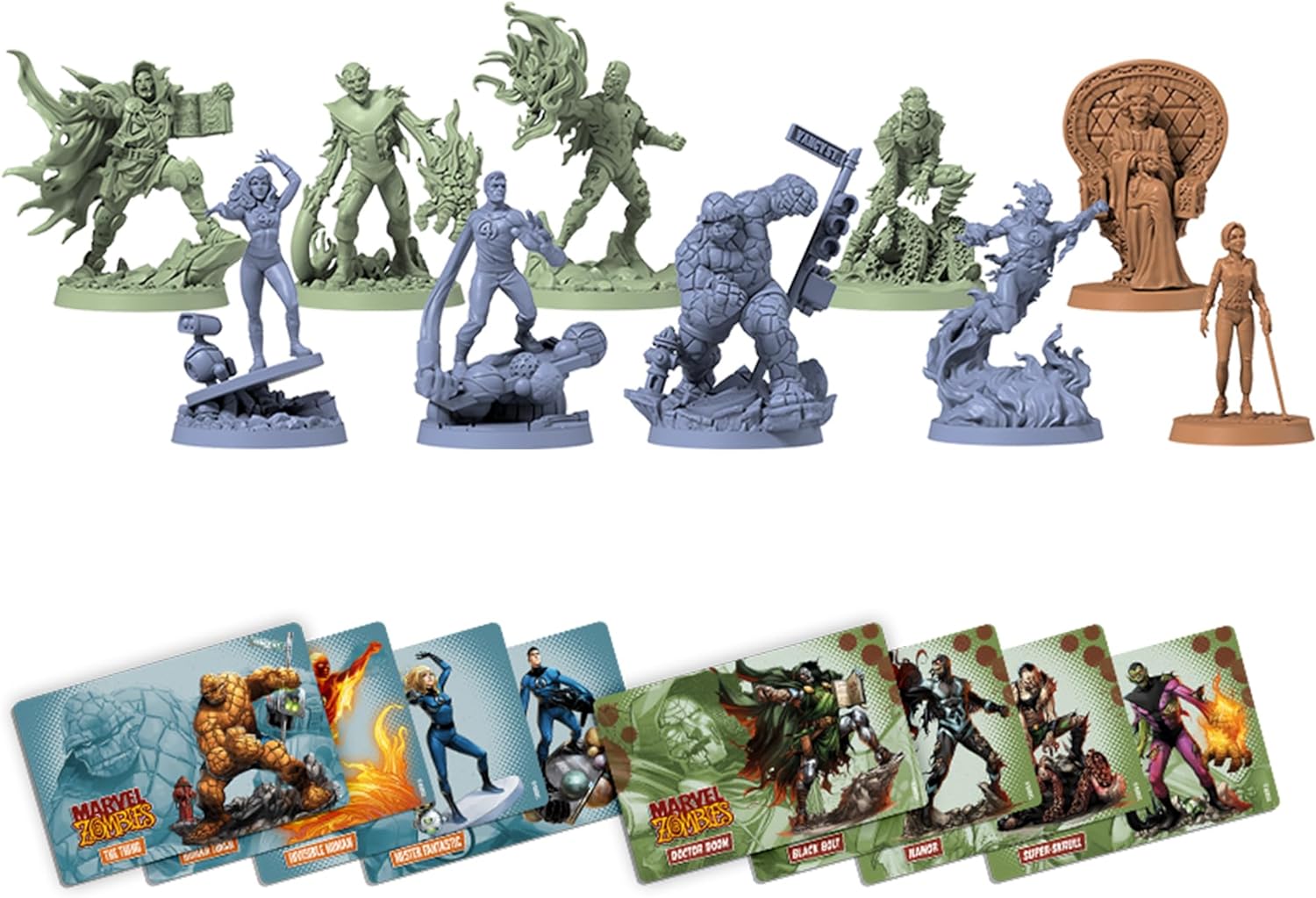 CMON | Marvel Zombies: Fantastic 4 Under Siege | Miniatures Board Game | Ages 14 Plus | 1-6 Players | 60 Minutes Playing Time