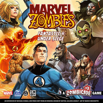 CMON | Marvel Zombies: Fantastic 4 Under Siege | Miniatures Board Game | Ages 14 Plus | 1-6 Players | 60 Minutes Playing Time