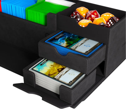 Cards’ Lair Pro 1000+ Convertible Gaming Box - Premium Storage and Organization for Serious Gamers, Holds Cards, Deck Boxes, and Accessories, Black Color, Made by Gamegenic