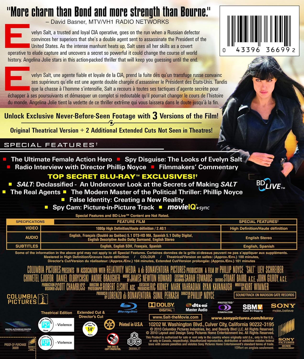 Salt (Deluxe Unrated Edition)   (2010) Angelina Jolie