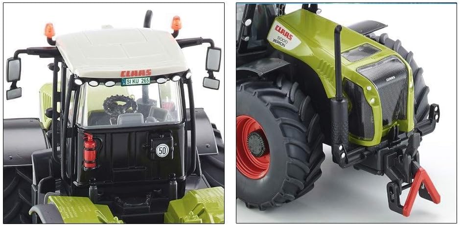 siku 3271, Claas Xerion 5000 Tractor, 1:32, Metal,Plastic, Green, Ackermann steering and hitches