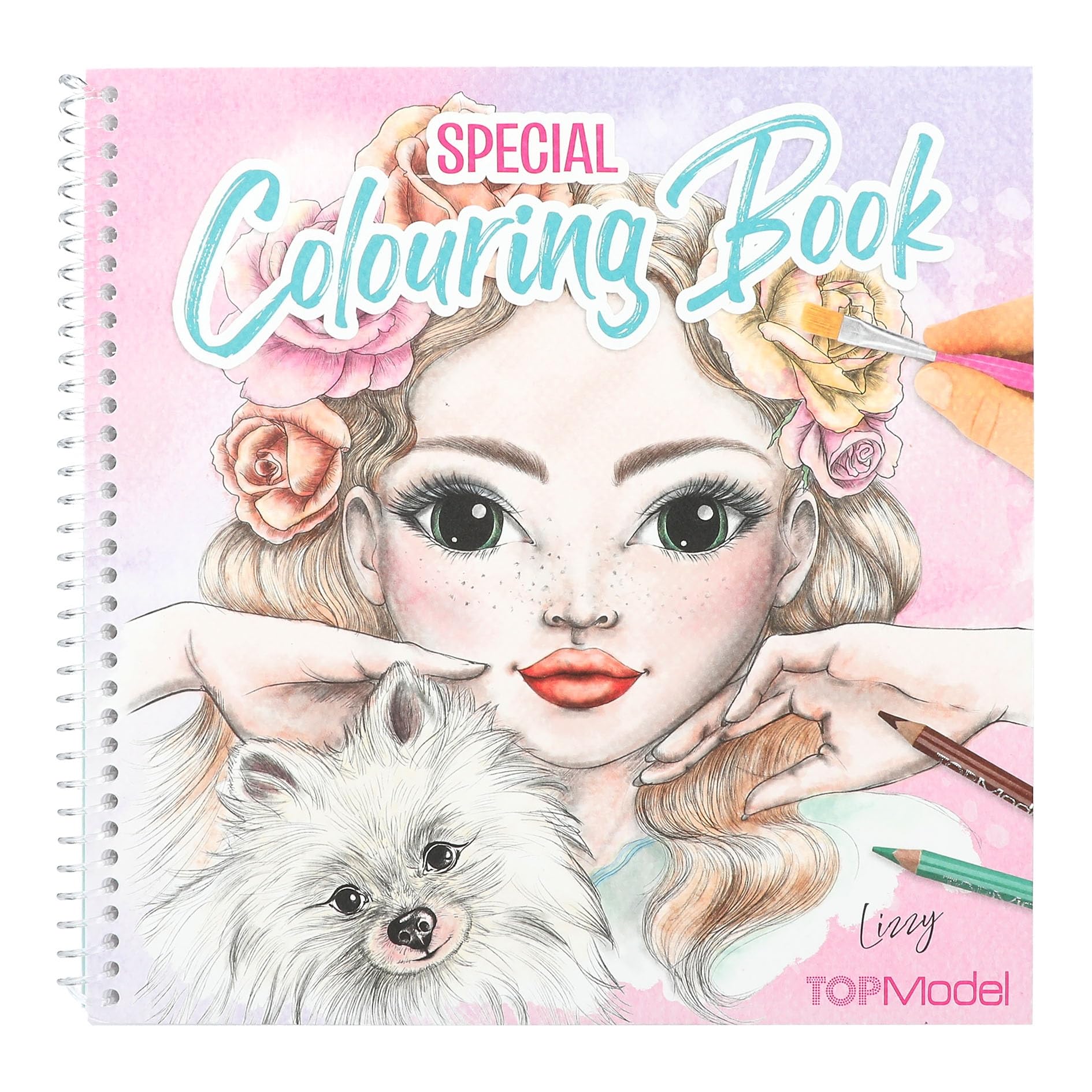 Depesche TOPModel 12468 Special Colouring Book with 20 Pages for Colouring Floral Model Motifs Includes Colouring Pages Multi-Coloured