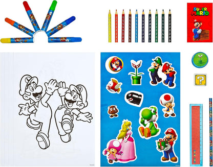 Undercover- Super Mario Torre de pintura y escritura, 35 piezas, Multicolor (26602666