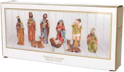 Pfennig N Squid 9 Piece Traditional Resin Small Christmas Nativity Figurine Display Set