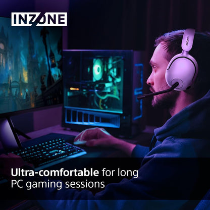 Sony INZONE H5 Wireless Gaming Headset - PC/PS5, 360 Spatial Sound for Gaming, 28H battery lifelow latency, comfortable design, microphone with AI - White White INZONE H5