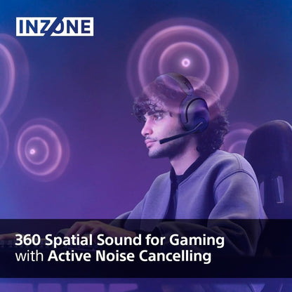 Sony INZONE H5 Wireless Gaming Headset - PC/PS5, 360 Spatial Sound for Gaming, 28H battery lifelow latency, comfortable design, microphone with AI - Black Black INZONE H5