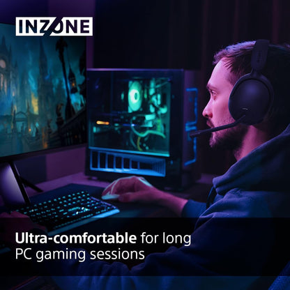 Sony INZONE H5 Wireless Gaming Headset - PC/PS5, 360 Spatial Sound for Gaming, 28H battery lifelow latency, comfortable design, microphone with AI - Black Black INZONE H5