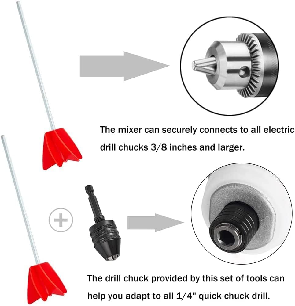 Organisytlagg Epoxy Mixing Paint Accessory with 1/4 Inch Hexagonal Shank Drill for Mixing Epoxy Resin, Oil Paints