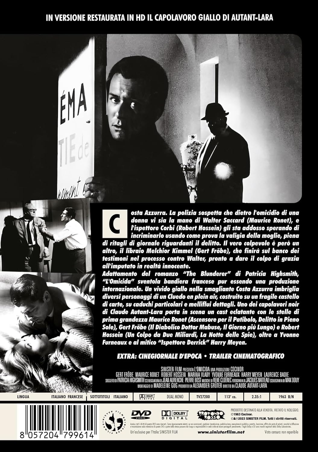 Sinister Film, DVD Omicida (L') (Restaurato In Hd
