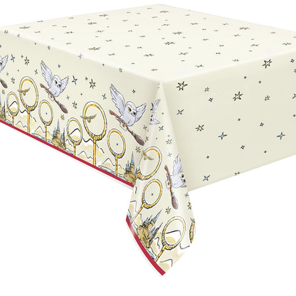 Unique 23563 Harry Potter Paper Tablecloth-2.13 m x 1.37 m Party, Solid, Multicolour