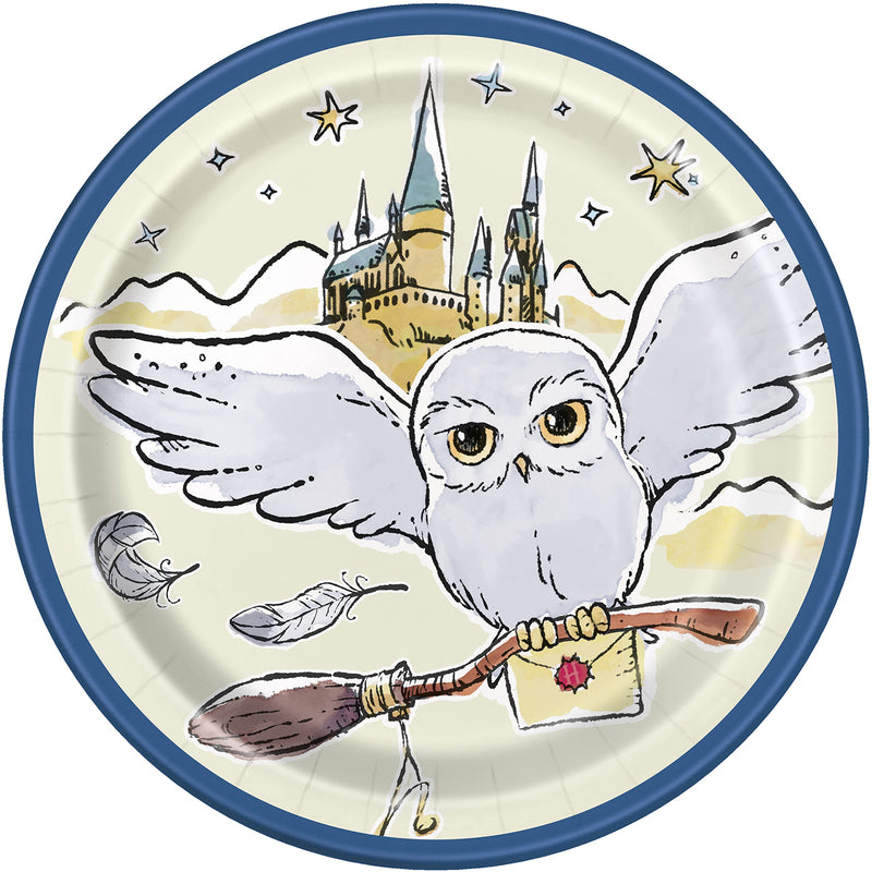 Unique Party 23934EU - Platos de Papel - 18 cm - Fiesta de Harry Potter - Paquete de 8