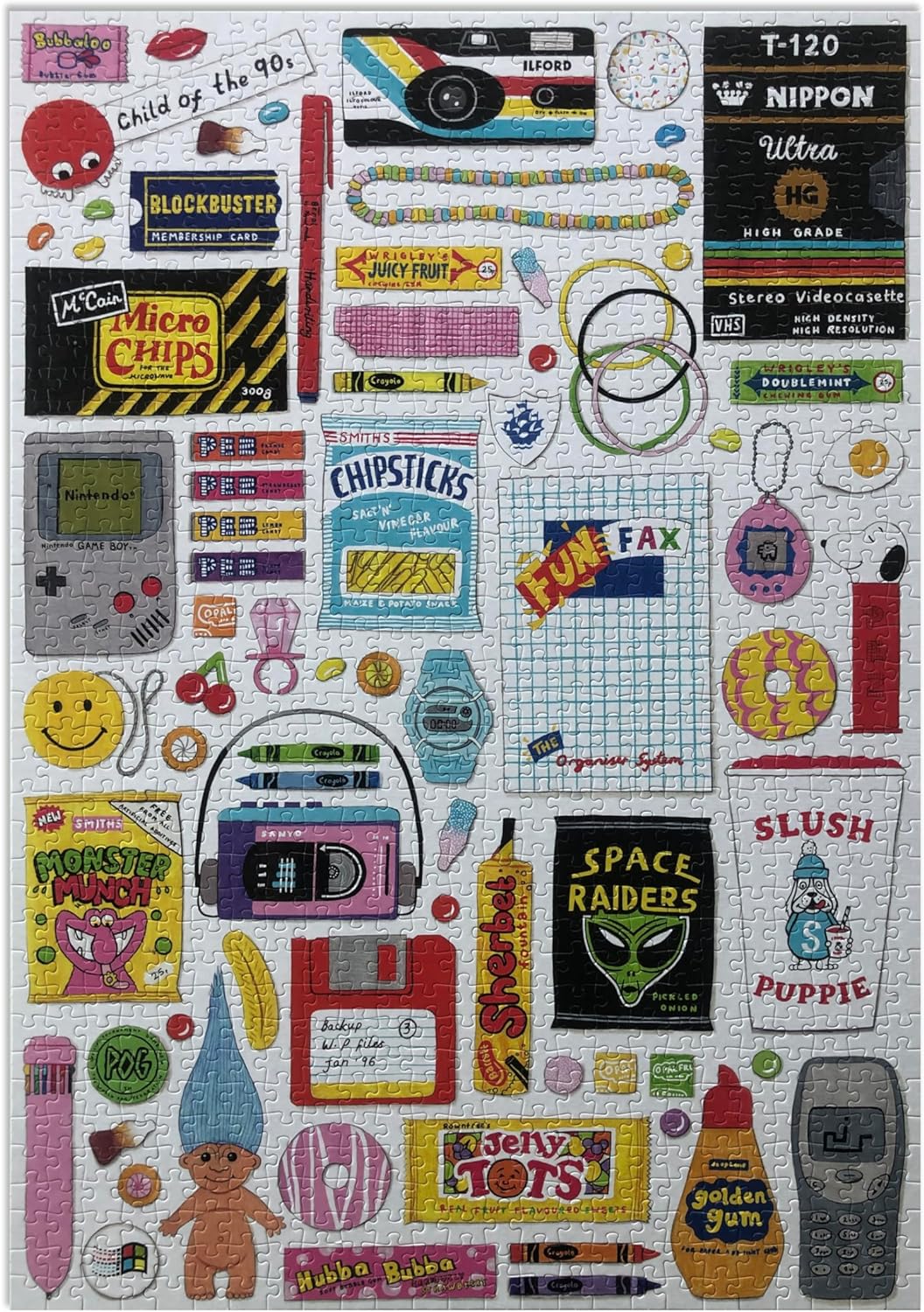 In the 90s / 1,000 Piece Jigsaw Puzzle for Adults from Happily - the for 90s lovers/Retro Gift/jigsaw puzzle 1000 / Adult jigsaw puzzle