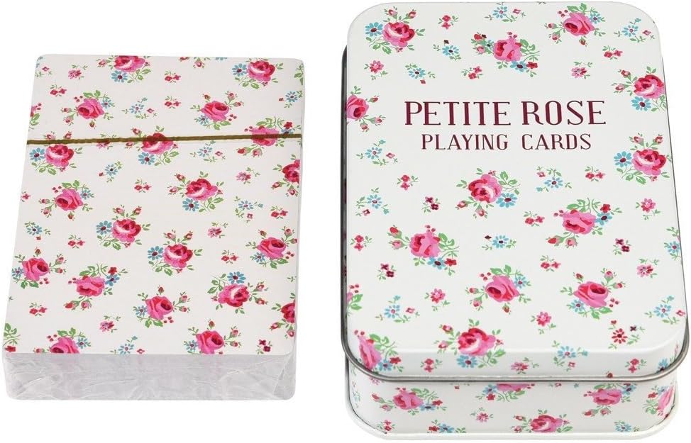 dotcomgiftshop La Petite Rose Playing Cards In A Tin