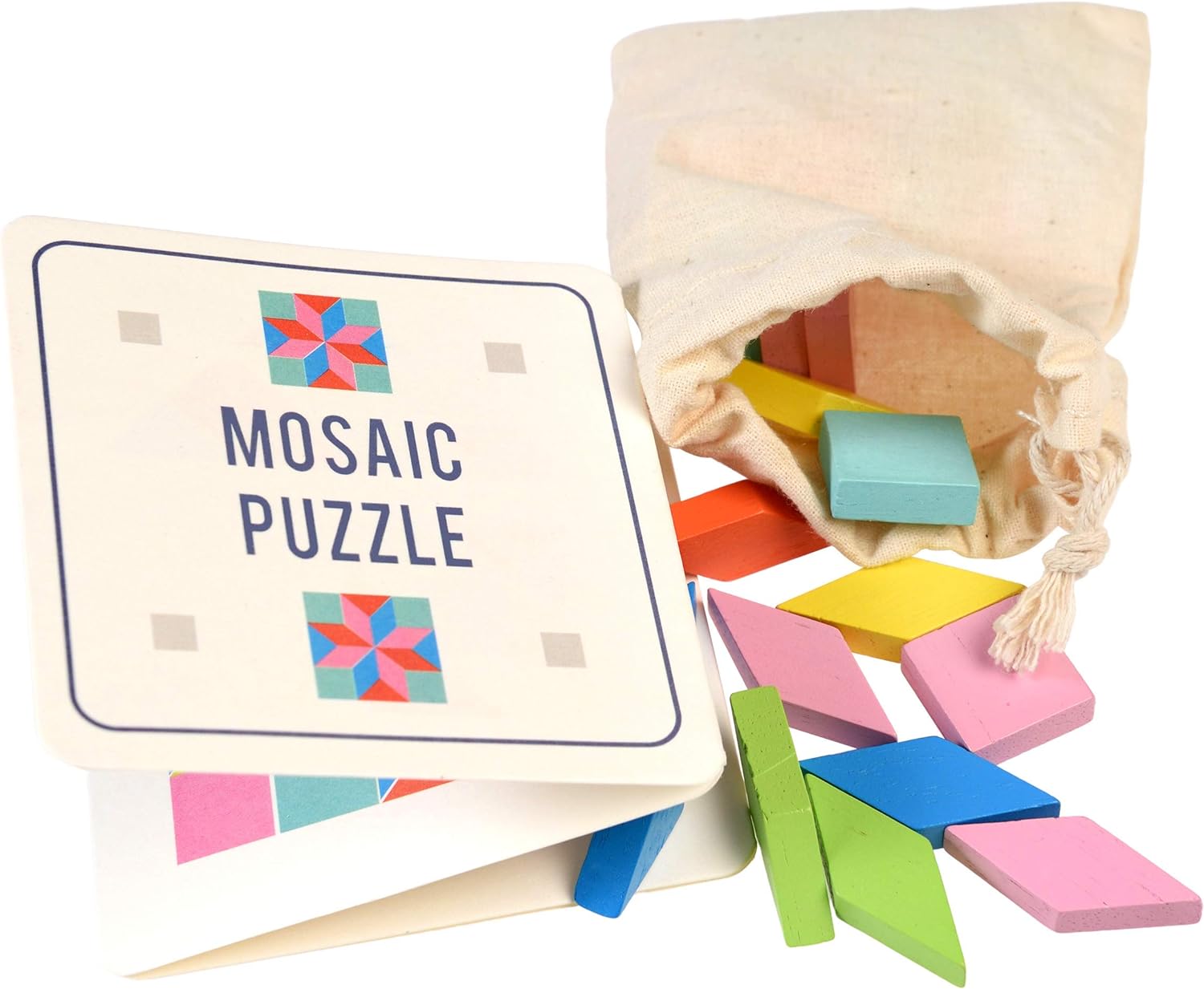 Wooden Mosaic Puzzle In A Tin
