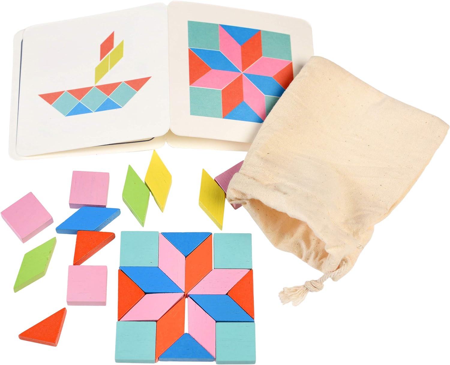 Wooden Mosaic Puzzle In A Tin