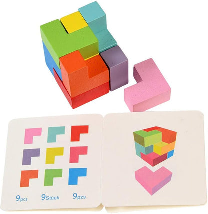 Wooden 3d Puzzle In A Tin