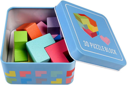 Wooden 3d Puzzle In A Tin