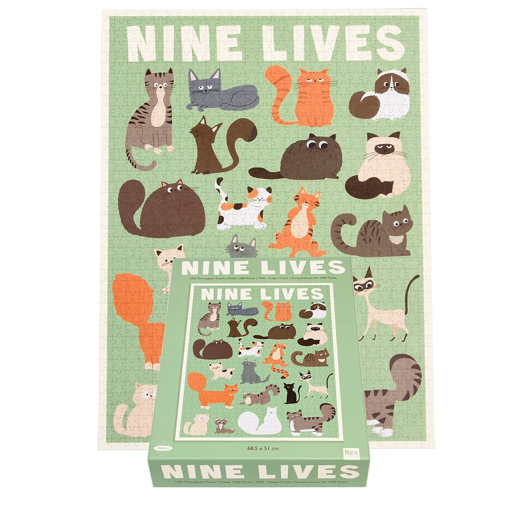 Nine Lives Cat 1000 Piece Puzzle