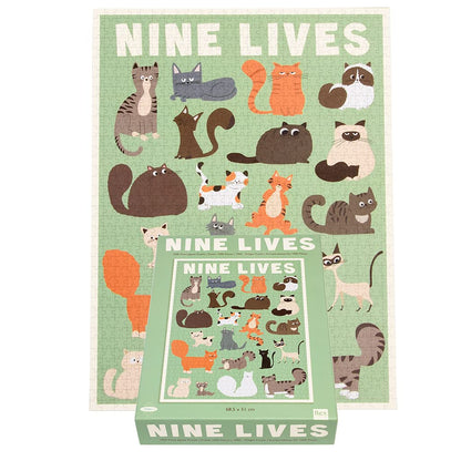 Nine Lives Cat 1000 Piece Puzzle