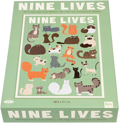 Nine Lives Cat 1000 Piece Puzzle
