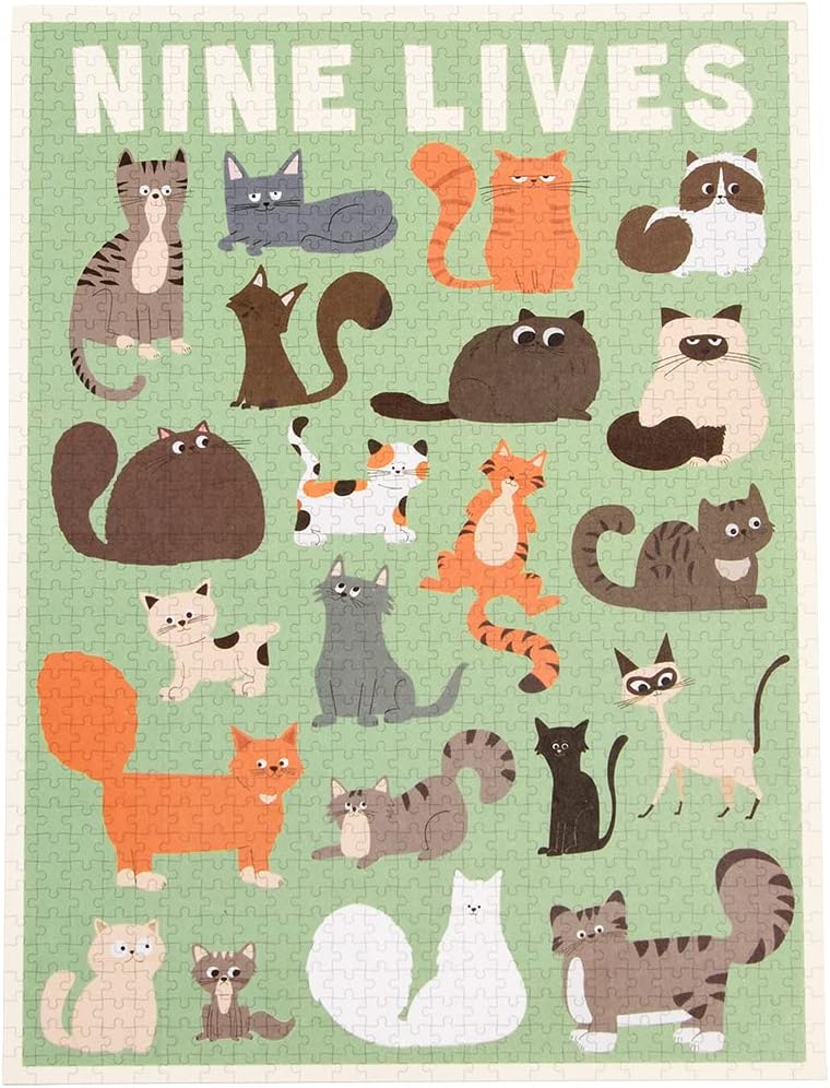 Nine Lives Cat 1000 Piece Puzzle