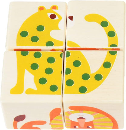 Wild Wonders Wooden Puzzle Cubes
