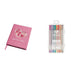 Tinc Kids Notebook for School | Cute Girls Notebook with Heart Design | Pink, HSNBMAPK & Glitterarty Liquid Gel Pens for Kids | Set of 8 Different Glittery Colours with a Fruity Fragrance - Pack of 8 Glitter + Liquid Gel Pens
