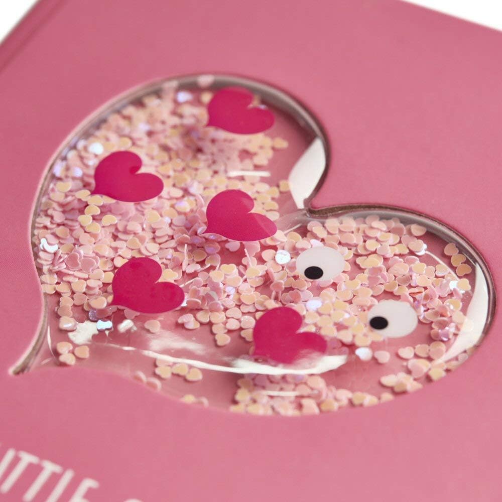 Tinc Kids Notebook for School | Cute Girls Notebook with Heart Design | Pink, HSNBMAPK & Glitterarty Liquid Gel Pens for Kids | Set of 8 Different Glittery Colours with a Fruity Fragrance - Pack of 8 Glitter + Liquid Gel Pens