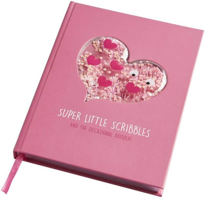 Tinc Kids Notebook for School | Cute Girls Notebook with Heart Design | Pink, HSNBMAPK & Glitterarty Liquid Gel Pens for Kids | Set of 8 Different Glittery Colours with a Fruity Fragrance - Pack of 8 Glitter + Liquid Gel Pens
