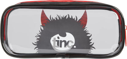 Tinc Cute Black Clear PVC School Pencil Case | Travel & Make Up Bag | Cosmetic Storage | Big Capacity Pencil Pouch | Perfect for School, Homework, Travelling, Sleepovers