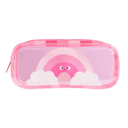 Tinc Cute Pink Transparent PVC School Pencil Case | Travel & Cosmetic Bag (MAPVPCPK