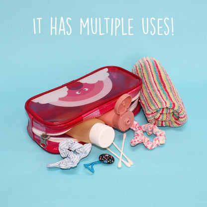 Tinc Cute Pink Transparent PVC School Pencil Case | Travel & Cosmetic Bag (MAPVPCPK