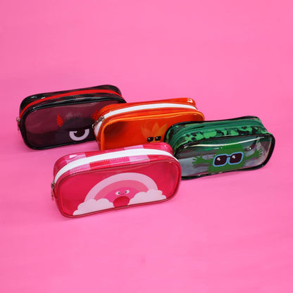 Tinc Cute Pink Transparent PVC School Pencil Case | Travel & Cosmetic Bag (MAPVPCPK