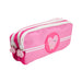 Tinc Triple Zip School Pencil Case - Three Large Pockets Perfect for Stationery Pink