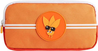 Tinc Triple Zip School Pencil Case - Three Large Pockets Perfect for Stationery Orange