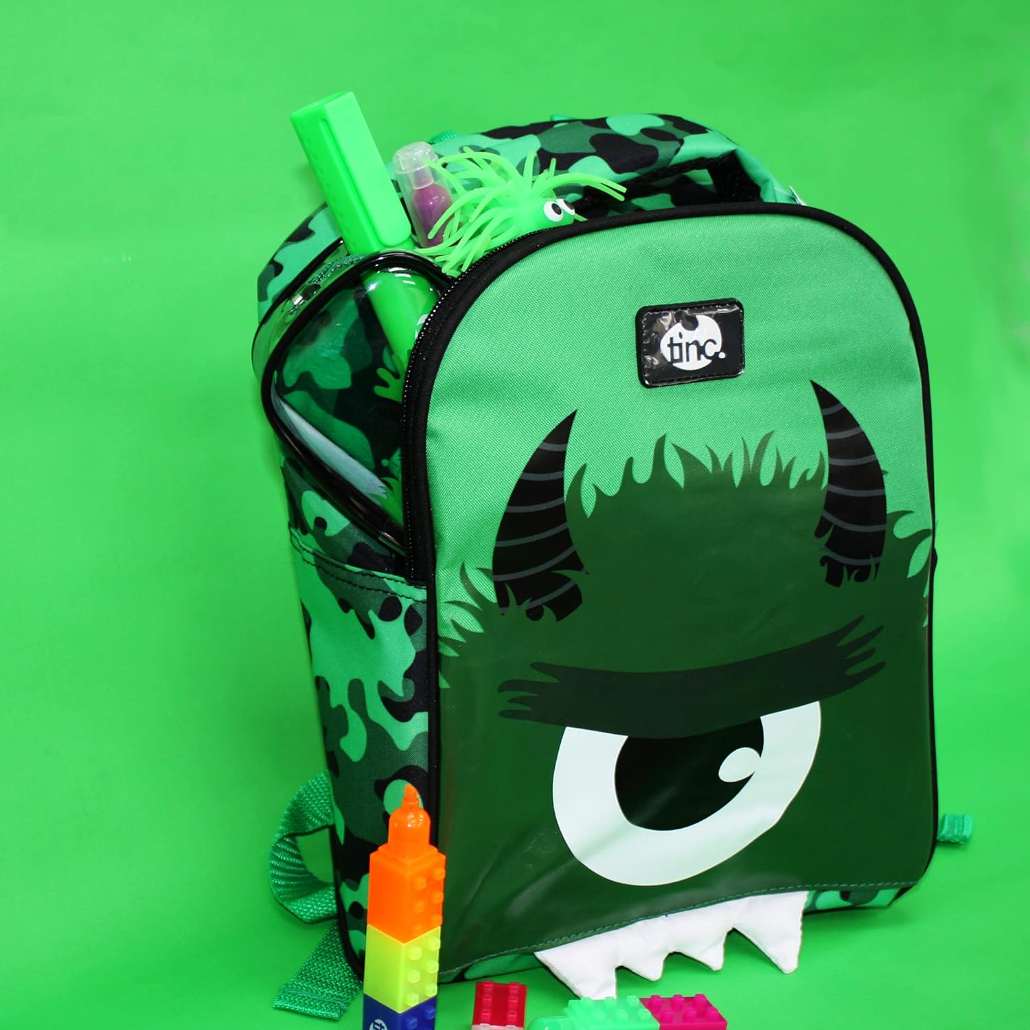 Tinc Cute Green Clear PVC School Pencil Case | Travel & Make Up Bag | Cosmetic Storage | Big Capacity Pencil Pouch | Perfect for School, Homework, Travelling, Sleepovers