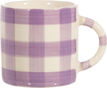Sass & Belle Gingham Mug Lilac
