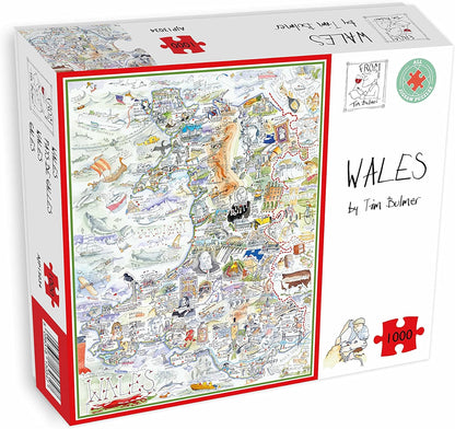 All Jigsaw Puzzles AJP13034 Tim Bulmer - Mapa de Gales (1000 Piezas