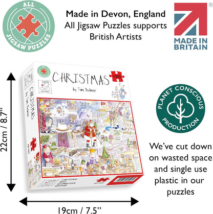 1000 Piece Jigsaw Puzzle - Christmas by Tim Bulmer -1000 Piece Jigsaw Puzzles for Adults - Hardest Jigsaw Puzzle, Festive Puzzle, Present