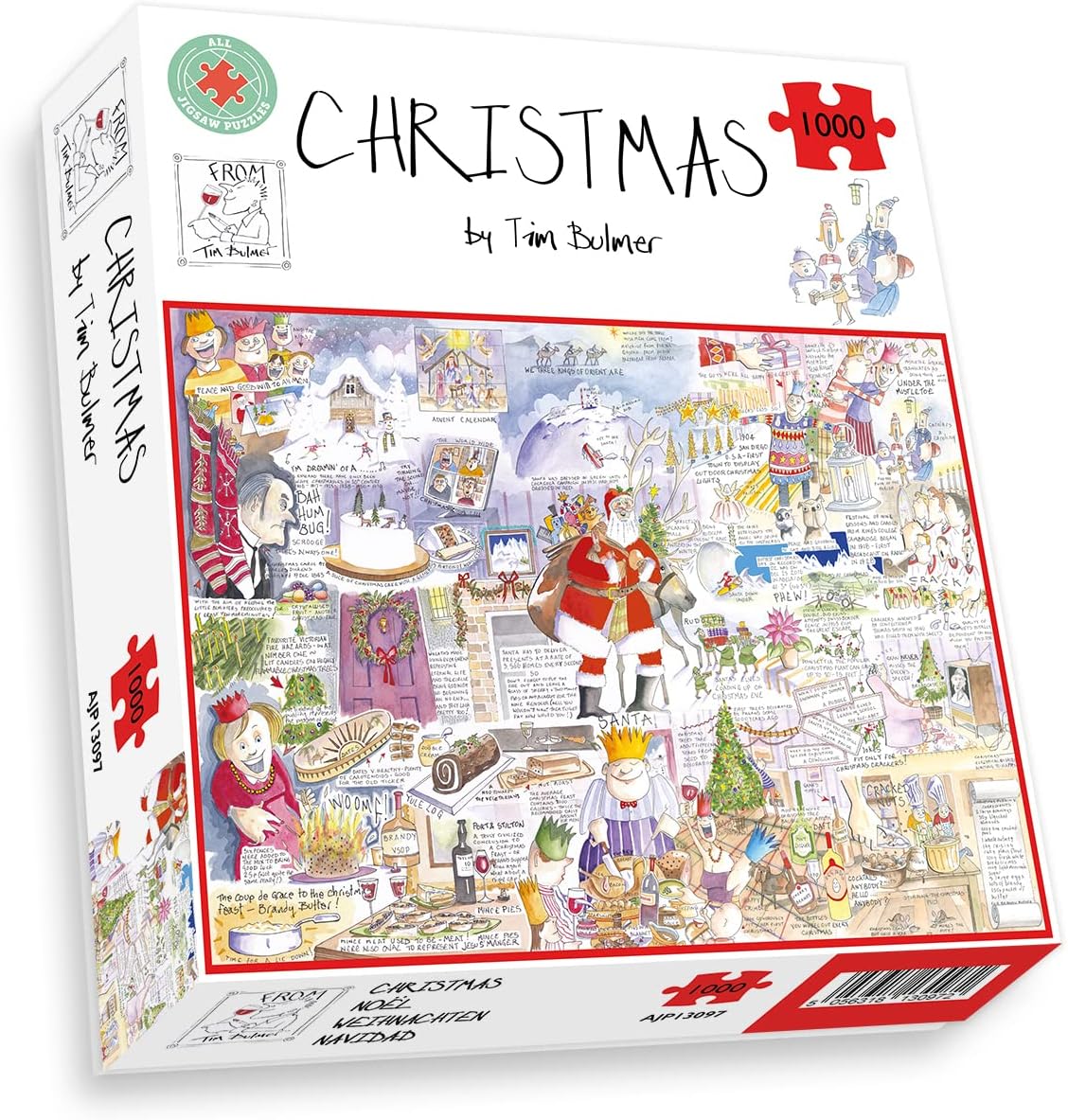1000 Piece Jigsaw Puzzle - Christmas by Tim Bulmer -1000 Piece Jigsaw Puzzles for Adults - Hardest Jigsaw Puzzle, Festive Puzzle, Present