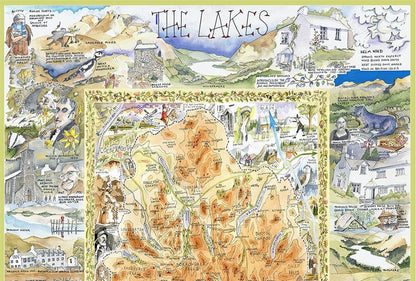1000 Piece Jigsaw Puzzle - The Lake District By Tim Bulmer - Comical 1000 Piece Puzzles for Adults Colorful Jigsaw Puzzle 66cm X 50cm Funny Jigsaw Puzzles