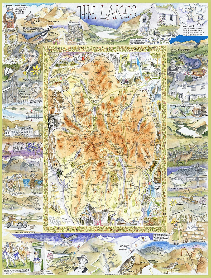 1000 Piece Jigsaw Puzzle - The Lake District By Tim Bulmer - Comical 1000 Piece Puzzles for Adults Colorful Jigsaw Puzzle 66cm X 50cm Funny Jigsaw Puzzles