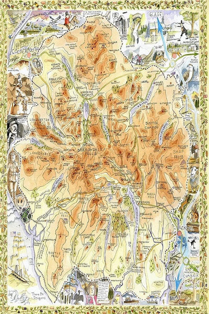 1000 Piece Jigsaw Puzzle - The Lake District By Tim Bulmer - Comical 1000 Piece Puzzles for Adults Colorful Jigsaw Puzzle 66cm X 50cm Funny Jigsaw Puzzles