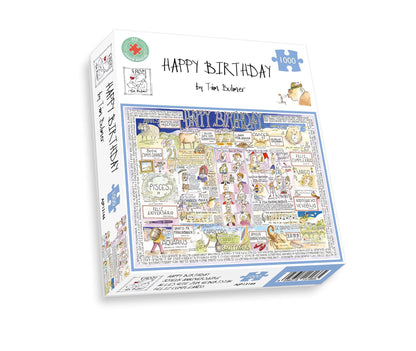 1000 Piece Jigsaw Puzzles - For Adults - Happy Birthday By Tim Bulmer, Large Size 66cm X 50cm. Challenging To Complete But Fun And Humorous comical funny cartoon