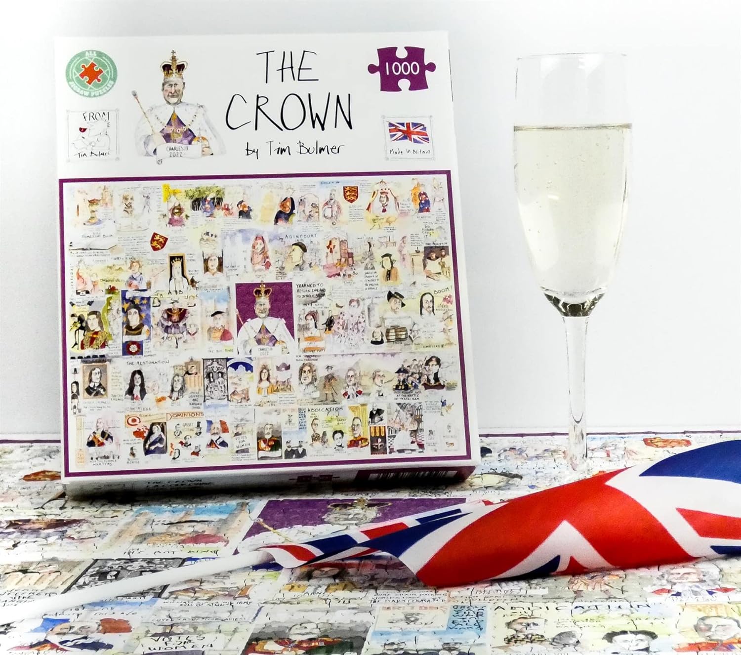Tim Bulmer's 'The Crown: King Charles III Coronation' 1000 Piece Jigsaw Puzzle - Commemorative Coronation Memorabilia - The History of Royals Puzzle