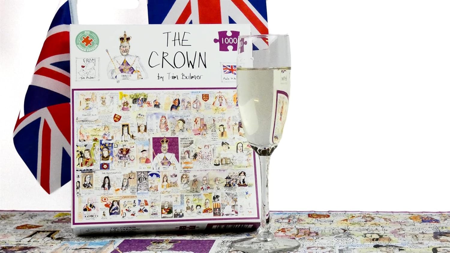 Tim Bulmer's 'The Crown: King Charles III Coronation' 1000 Piece Jigsaw Puzzle - Commemorative Coronation Memorabilia - The History of Royals Puzzle