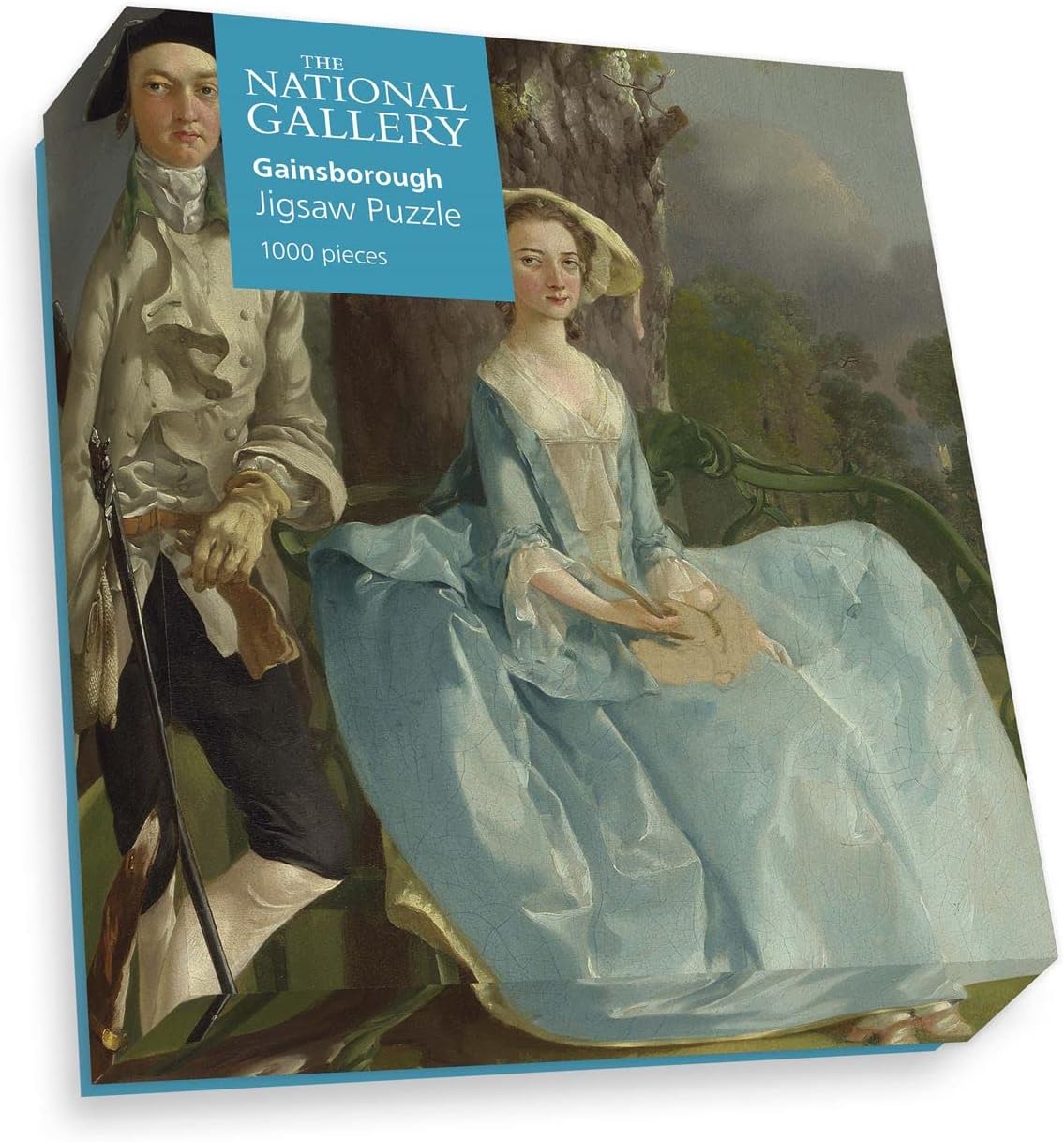 National Gallery 1000 Piece Jigsaw Puzzle - Mr And Mrs Andrews - Made In The UK - Incredibly Detailed - Hi-def Image - 100% Recycled Puzzle Board Mr & Mrs Andrew
